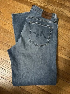 AG Adriano Goldschmied The Ives Mens Jeans Size 34 x 30 Medium Wash Hemmed - Picture 1 of 10