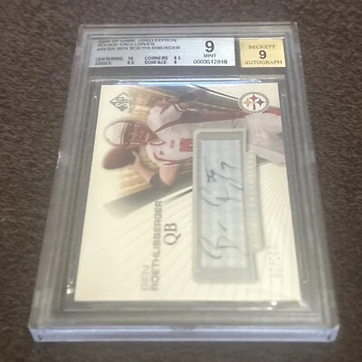 2004 SP Game Used Edition Ben Roethlisberger RC AUTO 2/100 PSA 8 NM-MT - Image 1 of 4