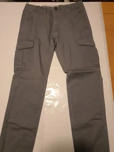 Men's W30 Jack & Jones Sedona Sage Cargo Trousers Grey - Picture 1 of 7