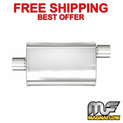 MagnaFlow XL - 3 Chamber Stainless Steel Turbo Muffler - 2.25" C/O -13215 - Image 1 of 4