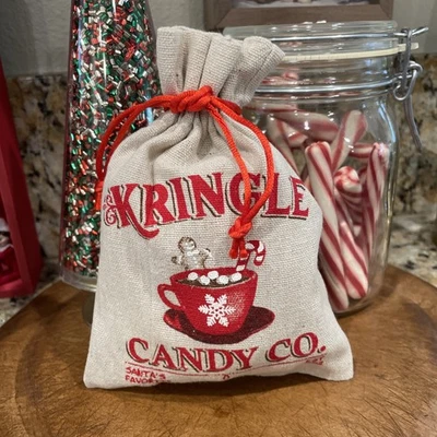 Primitive Kris Kringle Candy Co. Cocoa Santa Christmas Pillow Tuck Holiday Decor - Image 1 of 4