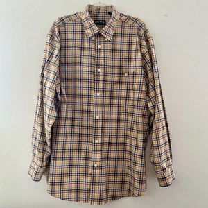 Orvis Wrinkle Free Plaid Long Sleeve Button Down Shirt Yellow Multicolor XL-T - Picture 1 of 14