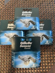 Gillette Sensor Excel Razor Blades - 5 Pack Set Of 4 Free Shipping Total Of 20 - Picture 1 of 5