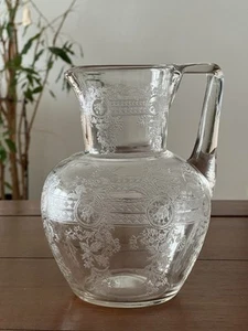 Antiker Kristallglas-Krug mit Pantografie Dekor, um 1900, hochwertig verarbeitet - Bild 1 von 22