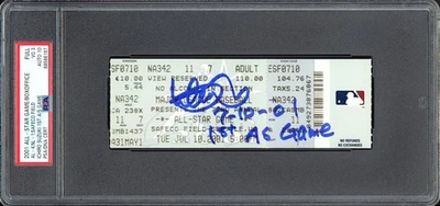 Ichiro Suzuki Signed 2001 All Star Game Ticket Stub PSA 3 Sig 10 1st ASG PSA/DNA - Image 1 of 2
