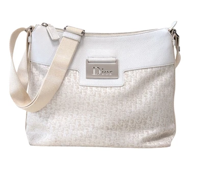 Bolso de Hombro Christian Dior Trotter Street Chic Lona Marfil Foto 1 de 4