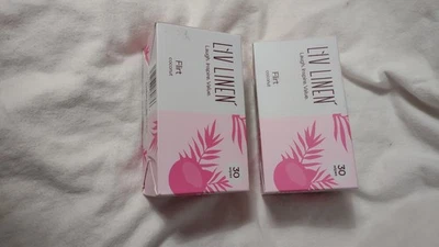 2 Boxes Liv Linen Bamboo Deodorant Wipes.   Flirt Coconut 30 Count - Image 1 of 4