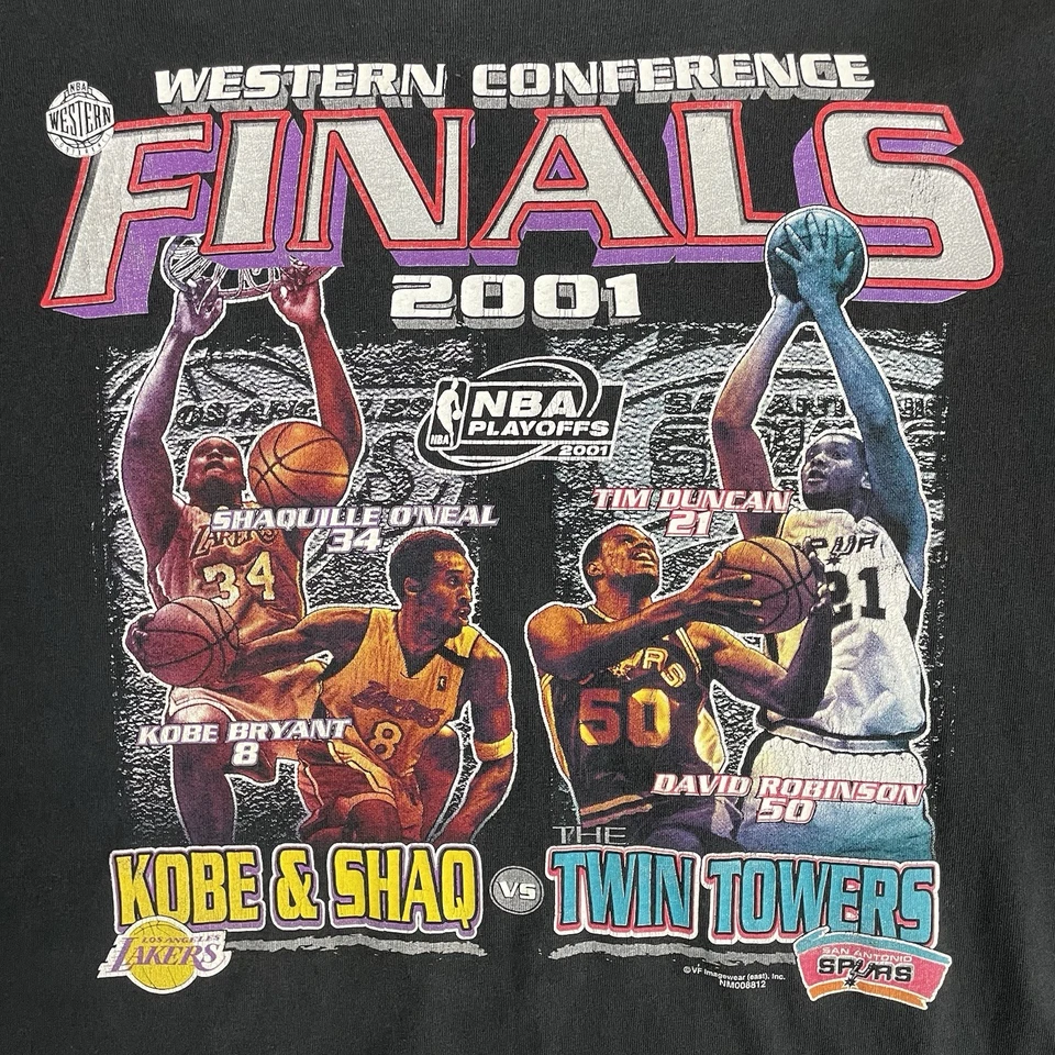 Винтажная футболка Lee финал Западной конференции Коби Шак против братьев-близнецов 2001 XXL - Изображение 1 из 4