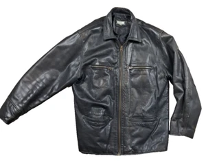 Hardix Herren Lederjacke Mantel Gr. Large braun Echtlederbekleidung England - Bild 1 von 18