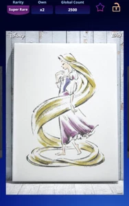 Topps Disney Collect Rapunzel Super Rara PRINCESA DE MODA 2500cc - Imagen 1 de 1