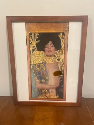 Impresión enmarcada Gustav Klimt Judith & Head of Holofernes 12x15 Art Nouveau feminista Foto 1 de 3