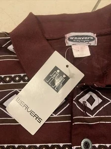 Vintage 90s Tribal Dyed Shirt Long Sleeve Metal Buttons Made in USA M L Neu mit Etikett - Bild 1 von 8
