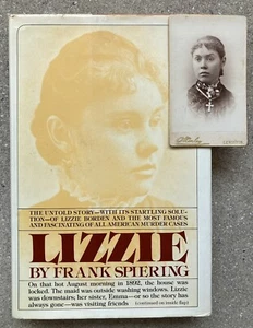 Foto CDV Lizzie Borden original con libro de primera edición y poema de periódico - Imagen 1 de 22