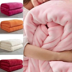 Thin Plush Warm Bed Blankets Bed Quilts Student Single Double Sheets 1-2.4m - Picture 1 of 15