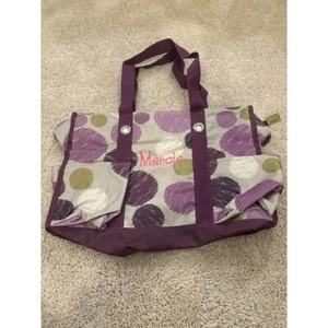 NEW Thirty One Organizing Utility Tote Polka Dot Bag "Marcia" Many Pockets - Picture 1 of 11