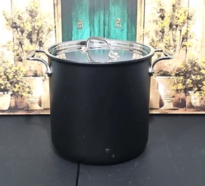 Olla antiadherente de inducción de aluminio anodizado duro todo revestido de 8 cuartos de galón con tapa - Imagen 1 de 8