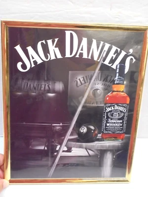 Jack Daniel's Whiskey Pool Hall Advertising Print Small Poster Sign 8 x 10 - Image 1 of 2