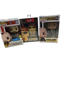 NEU Funko Pop! Lot (3) Bam Bam Bigelow, Black Adam Figuren mit Hulk Hogan Pin - Bild 1 von 6