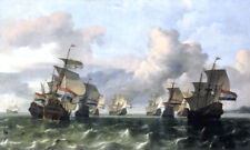 Ships of the Dutch East India Company oil painting art printed on canvas L2383