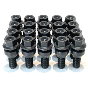 RANGE ROVER SPORT L461 2022+ BIMECC Black Tapered Alloy Wheel Bolts 14x1.50 x20 - Picture 1 of 9