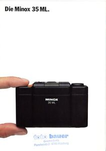 Prospekt MINOX 35ML Kamera Broschüre  Blitzgerät Tasche Filter Stativ (Y5393