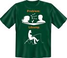 Angler T-Shirt Problem Lösung Angeln Fun T Shirt Geburtstag Geschenk bedruckt