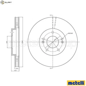 2x BRAKE DISC 23-0593C FOR HYUNDAI SANTA/FE TRAJET D4EA 2.0L G4JP 2.0L 4cyl 2.7L - Picture 1 of 9