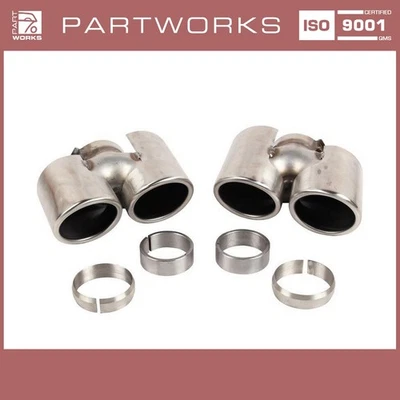2x tubos de escape para PORSCHE 997 Carrera hasta -'08 escape deportivo ACERO INOXIDABLE Foto 1 de 4
