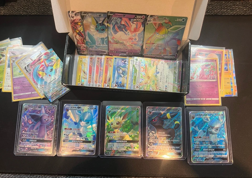 Eeveelutions Pokemon 卡收藏 批量 Holos Full Arts Hits 复古 Wotc 更多 — 第 1/4 张图片