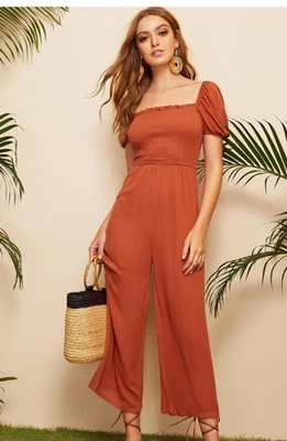 Женский комбинезон Derek Heart оранжевый в полоску без рукавов M - Изображение 1 из 4