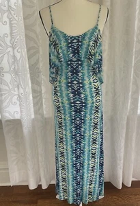 TART Cartagena Flutter Maxi Dress, Blue Stripe, Size Small - Picture 1 of 2
