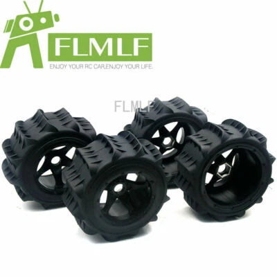 Juego de neumáticos de rueda de arena delantera y trasera aptos para 1/5 RC HPI Kraton 8s Losi DBXL-E 2.0 Foto 1 de 2