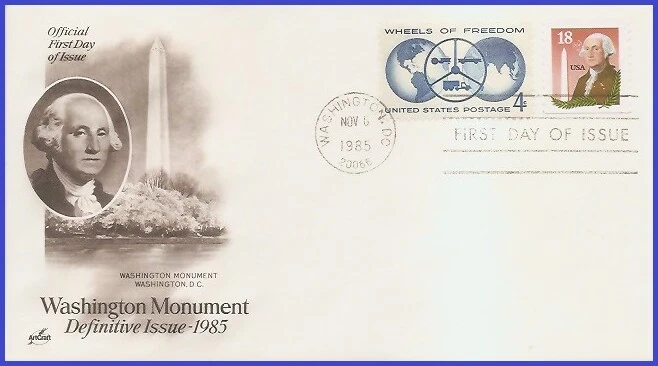 USA5 #2149 U/A ARTCRAFT FDC   George Washington & Monument - Image 1 of 1