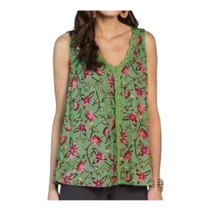 MATILDA JANE WEEKEND AWAY GRÜN ROSA GEBLÜMT TANK DAMENGRÖSSE MEDIUM - Bild 1 von 6
