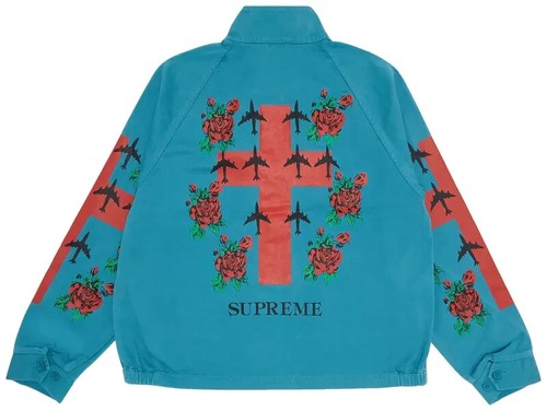 SUPREME Giacca blu "Distruzione della Purezza" Large (pantaloni abbinati sulla pagina)