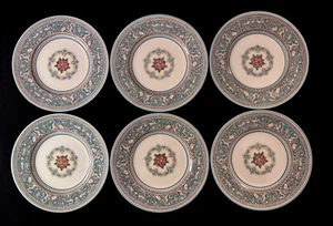 Wedgwood Florentine Turquoise Bread Plates 6" Bone China 2 Sets of 6 Avail - Picture 1 of 8