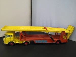 GR127-MATCHBOX KING SIZE K-11 DAF CAR TRANSPORTER IN YELLOW/RED - Picture 1 of 3
