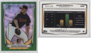 2014 Bowman Draft Chrome Green Refractors /150 Brian Gonzalez #CDP85