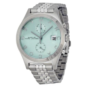 Reloj cronógrafo Marc Jacobs Ferus esfera azul acero inoxidable 38 mm $230 #162 - Imagen 1 de 5