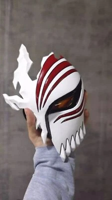Bleach Kurosaki ichigo Half Mask Red-White Black-White Cosplay Halloween Props - Image 1 of 4