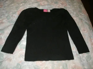 Xhilaration señora negro cuello en V suéter talla med - Imagen 1 de 4
