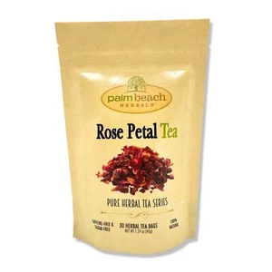 Té de pétalos de rosa de Palm Beach Herbals | 30 quilates, sin cafeína - Imagen 1 de 2