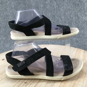 Ecco Sandal Womens 42 Black Damara Ankle Strap Open Toe Slip On Casual Comfort - Picture 1 of 15