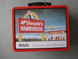 McDonald's Hamburgers Collectible Tin Lunch Box Mini Metal 1998 Vintage - Picture 1 of 9