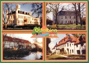"Ostelbien" Mehrbild-AK mit Pülswerda, Döbrischau, Rittergut Adelwitz, Zwethau - Picture 1 of 2