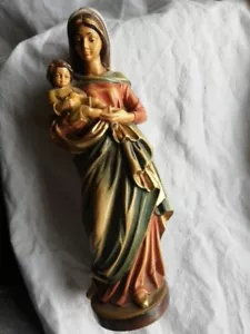 Madonna Holz Geschnitzt Maria Mutter Gottes mit Kind 30 cm - Bild 1 von 10