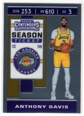 ANTHONY DAVIS  SP Photo Variation ▪ 2019-20 Contenders Premium Season Ticket - Image 1 of 2