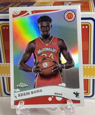 2022 Topps Chrome Basketball Adem Bona #2K6-22 McDonald’s All American Insert - Image 1 of 2