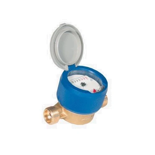 CONTATORE ACQUA QUADRANTE ASCIUTTO 1/2" 3/4" COMPLETO DI RACCORDI - Immagine 1 di 1