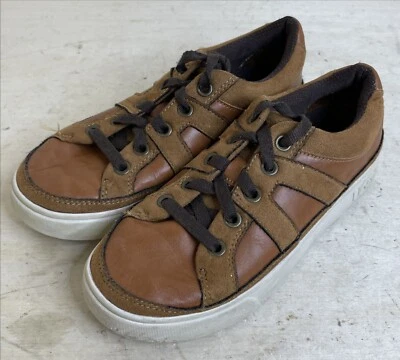 UGG Australia мальчиков Marcus кожи и замши кроссовки | размер 2 | коричневый/коричневый - Изображение 1 из 4